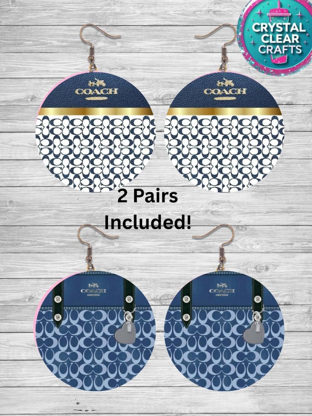 Two Pairs Of Coach Earrings Custom
